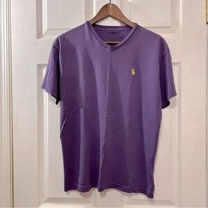 POLO Ralph Lauren Men's V-Neck T-shirt Short Sleeve Purple Size Small